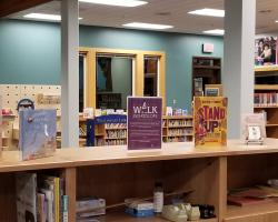 Wilsonville Library display behind children’s public service desk
