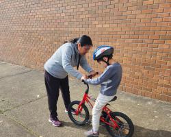 Bike Clinic at Wood Middle School